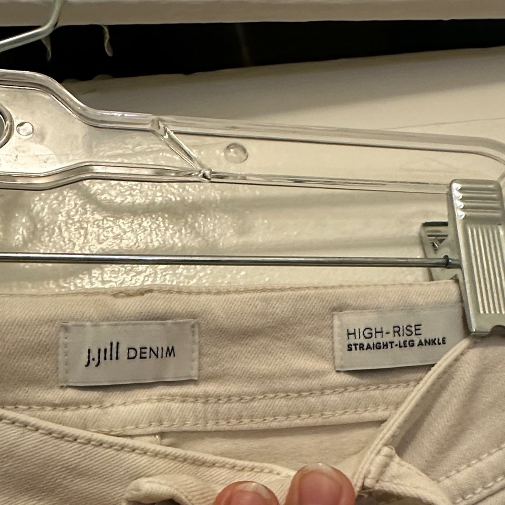 J. Jill High-Rise Cream Denim Jeans - Picture 2 of 12